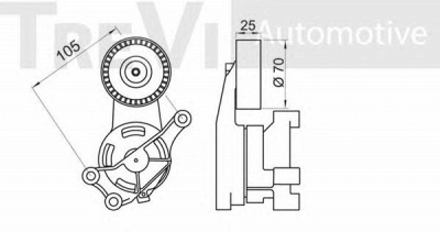 TREVI AUTOMOTIVE ta1813 -  Натяжитель ремня, клиновой зубча